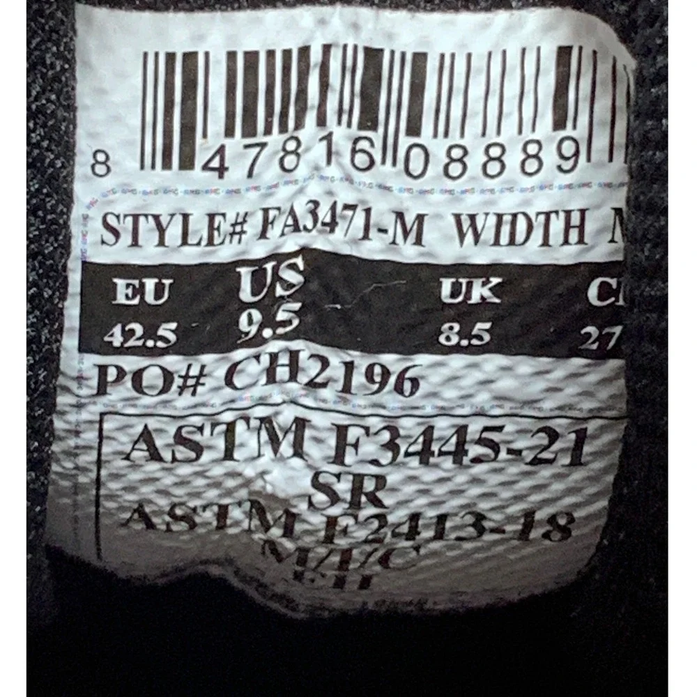 Carhartt Force‎ Nano Composite Toe Work Shoes FA3471-M Black Men's Sz 9.5